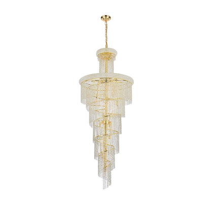 Elegant Lighting Spiral 28 Light 30" Wide Crystal Chandelier with Clear Royal Cut Crystals