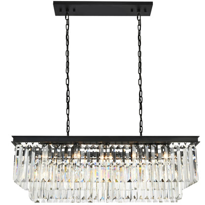 Elegant Lighting Sydney 12 Light 40" Wide Crystal Waterfall Chandelier