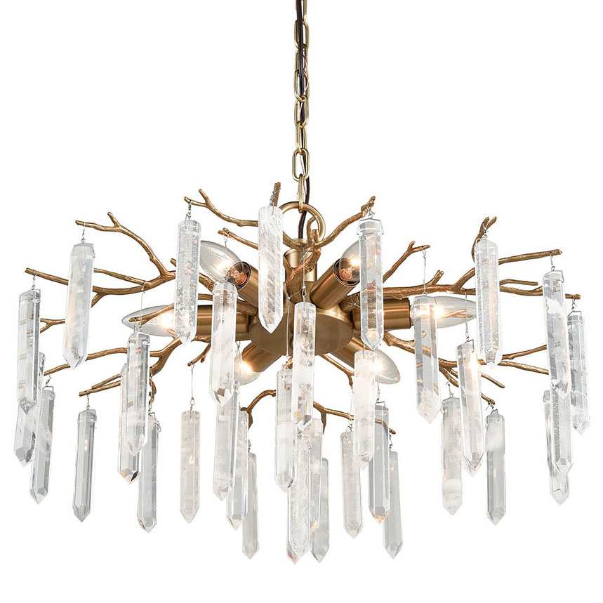Kvist 6 Light 22" Wide Crystal Sputnik Chandelier