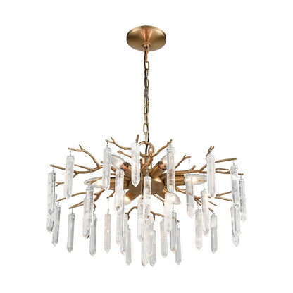 Kvist 6 Light 22" Wide Crystal Sputnik Chandelier