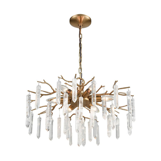 Kvist 6 Light 22" Wide Crystal Sputnik Chandelier