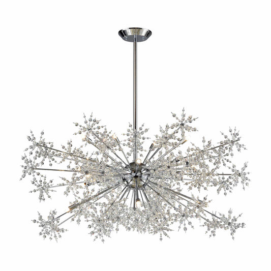 20 Light 1 Tier Chandelier with Crystal Accents from the Snowburst Collection