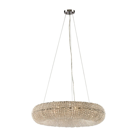 10 Light 1 Tier LED Crystal Drum Chandelier from the Crystal Ring Collection