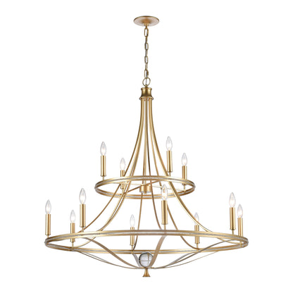 Noura 12 Light 40" Wide Crystal Candle Style Chandelier