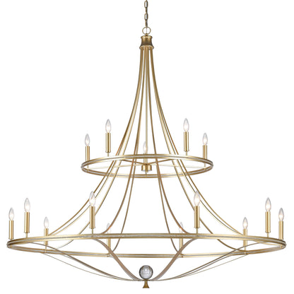 Noura 15 Light 60" Wide Crystal Candle Style Chandelier