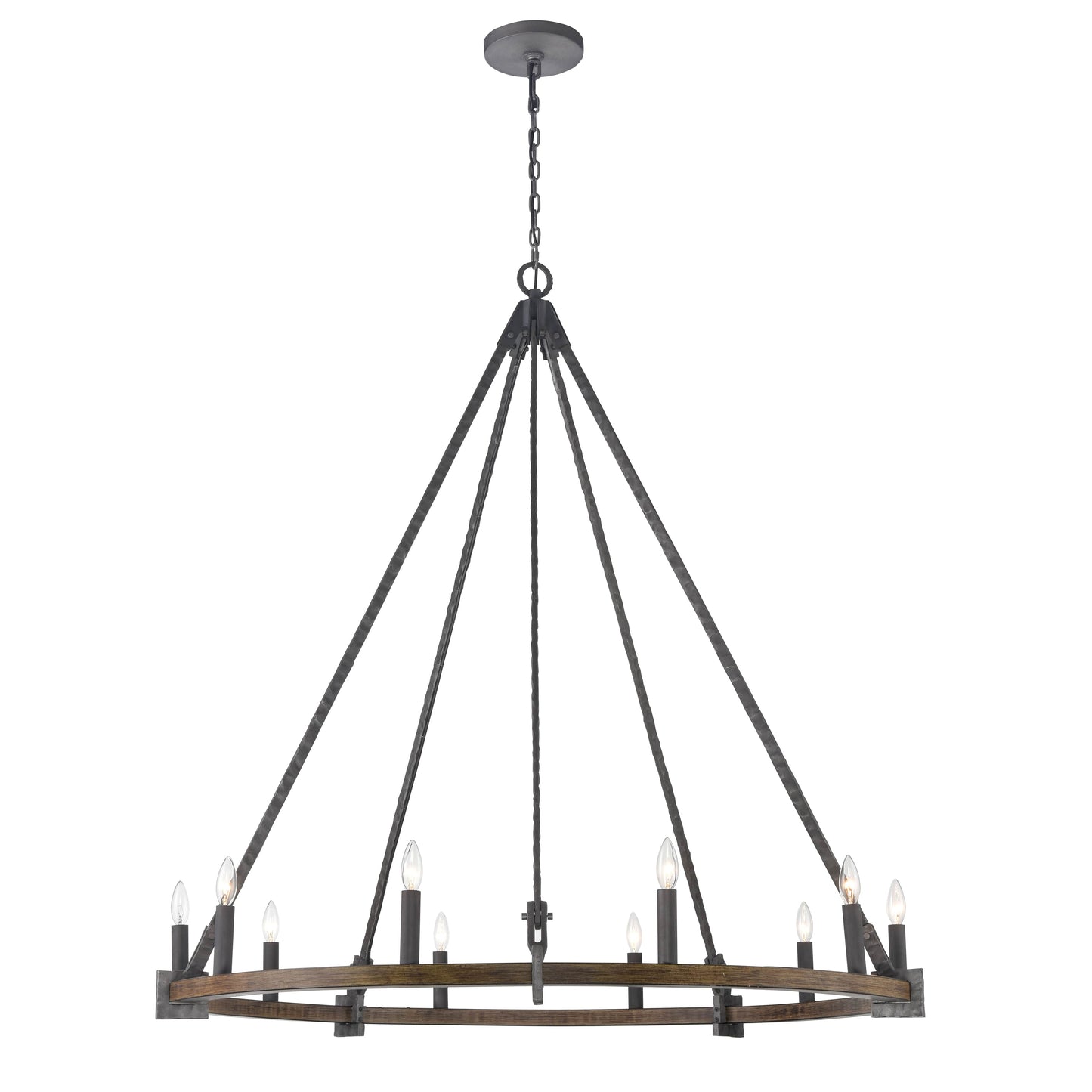 Harwell 10 Light 50" Wide Taper Candle Style Chandelier