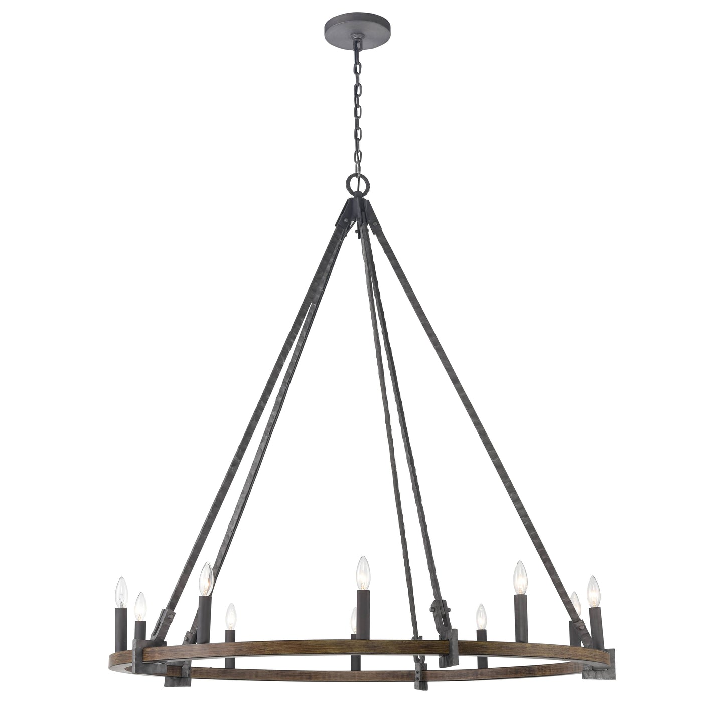 Harwell 10 Light 50" Wide Taper Candle Style Chandelier