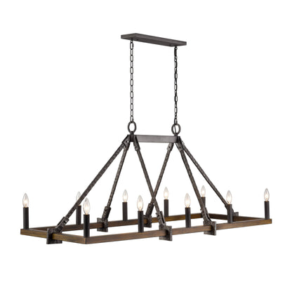 Harwell 10 Light 56" Wide Taper Candle Style Chandelier