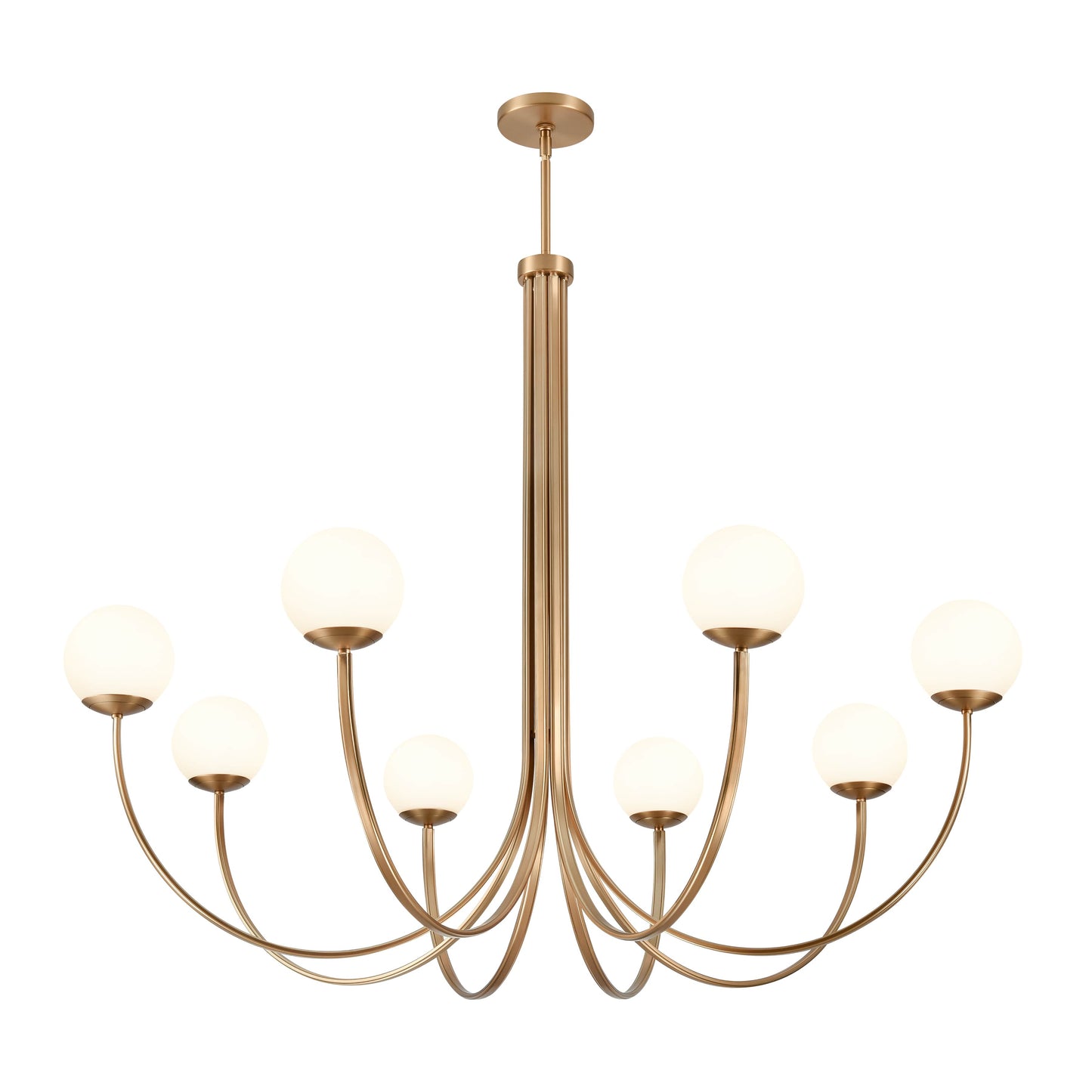 Caroline 8 Light 54" Wide Chandelier with Etched Opal Glass Shades
