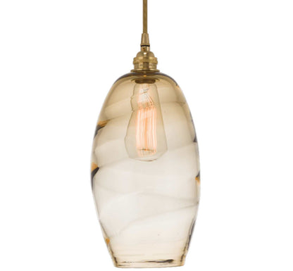 Ellisse 38" Wide Artisan Crafted 5 Light Optic Glass Linear Pendant
