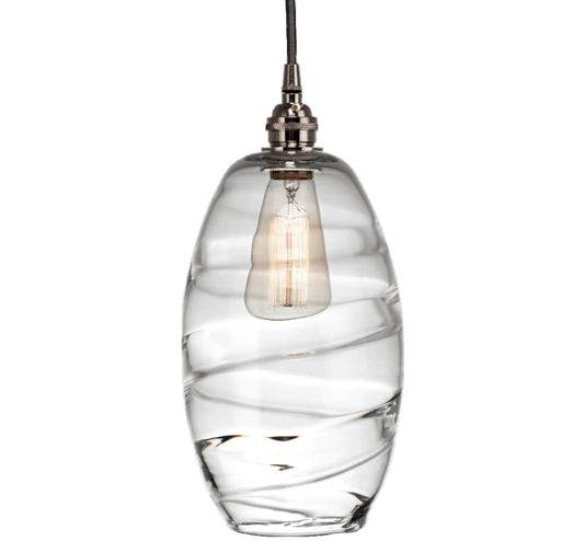Ellisse 18" Wide Artisan Crafted 5 Light Optic Glass Pendant