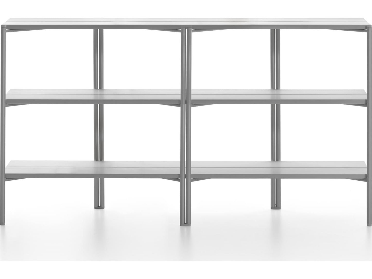 Run By Sam Hecht And Kim Colin Rectangular Clear Anodized Aluminum Console Table