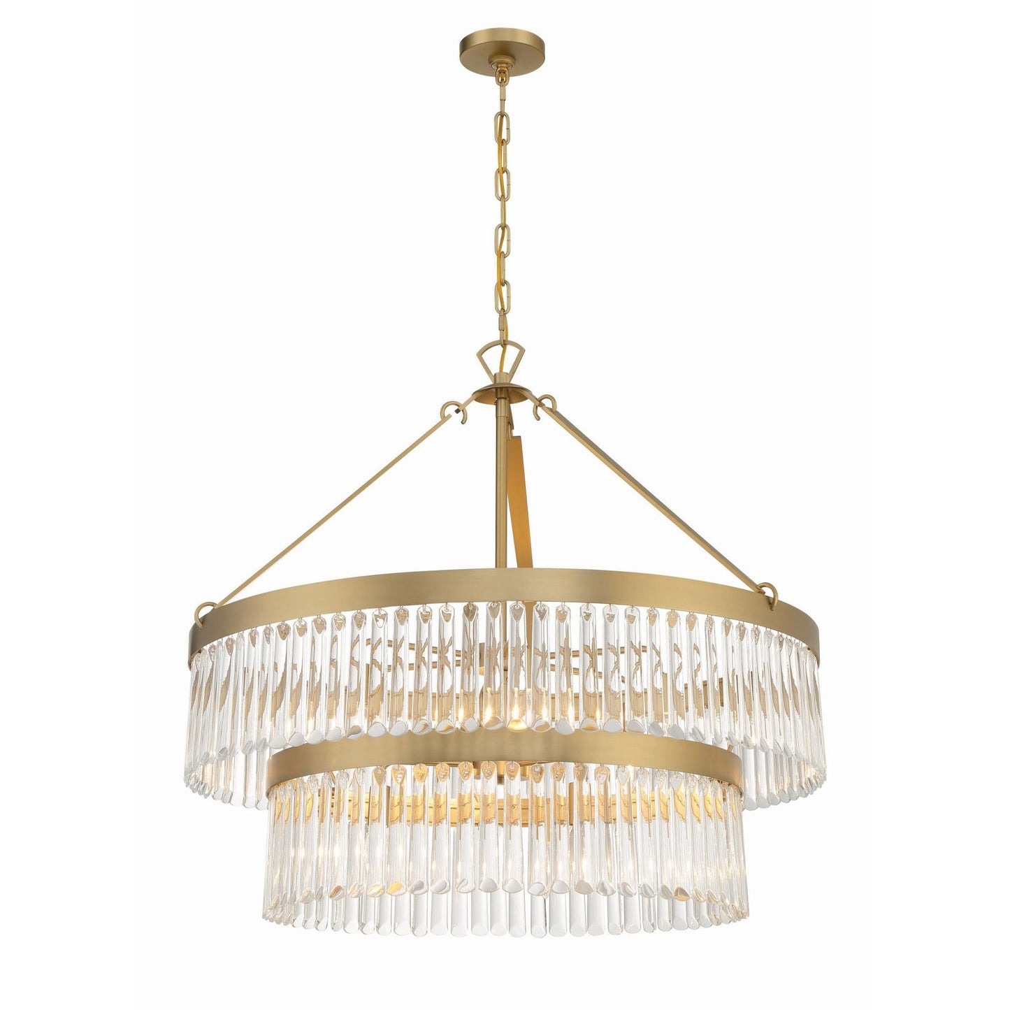 Emory 32'' Modern Gold Chandelier Gold 32"W x 30.25"H x 32"D