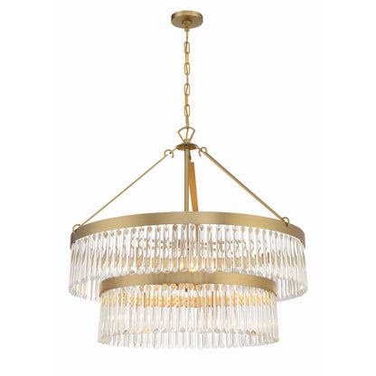 Emory 32'' Modern Gold Chandelier Gold 32"W x 30.25"H x 32"D
