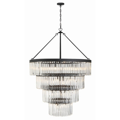 Emory 40'' Black Forged Chandelier Black 40"W x 55.25"H x 40"D