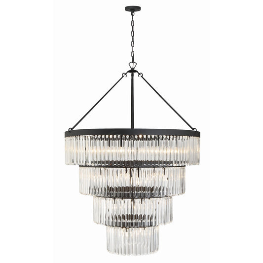 Emory 40'' Black Forged Chandelier Black 40"W x 55.25"H x 40"D