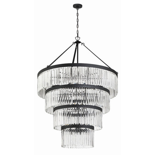 Emory 40'' Black Forged Chandelier Black 40"W x 55.25"H x 40"D