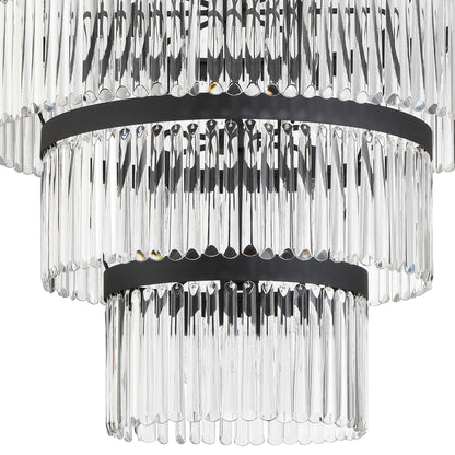 Emory 40'' Black Forged Chandelier Black 40"W x 55.25"H x 40"D