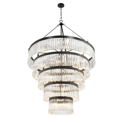 Emory 48'' Black Forged Chandelier Black 48"W x 72"H x 48"D