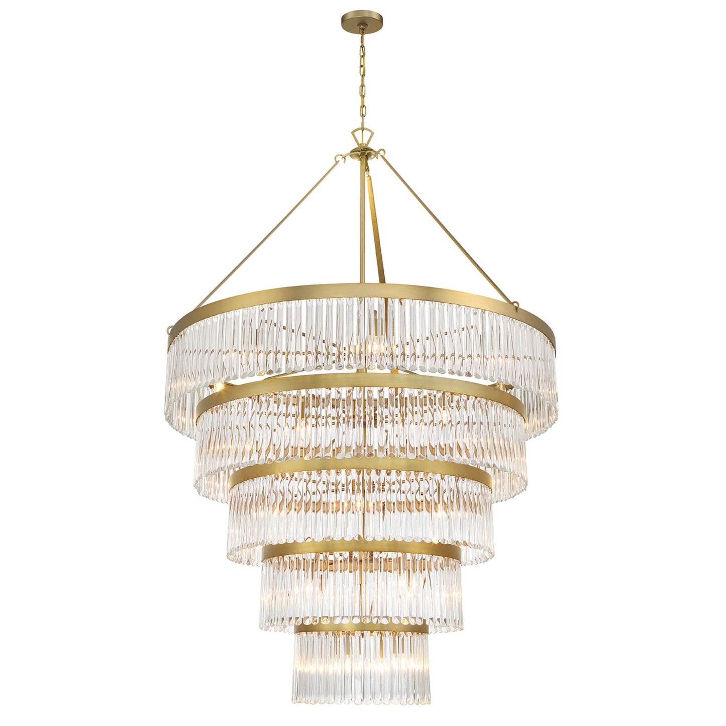 Emory 48'' Modern Gold Chandelier Gold 48"W x 72"H x 48"D