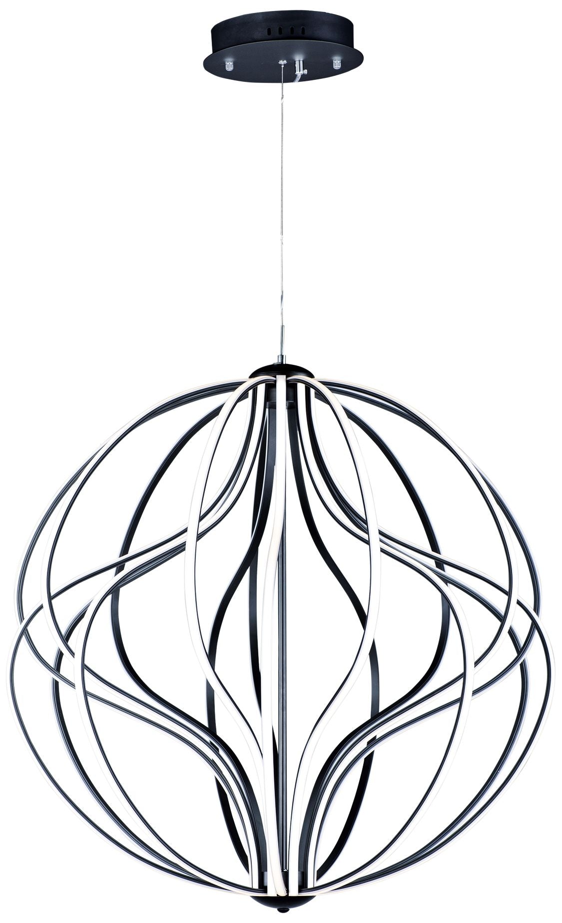 ET2 Aura 31" Wide Black Orb LED Pendant Light