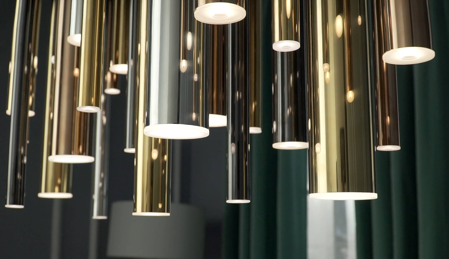 Flute 35 Light 36" Wide Multi Light LED Pendant