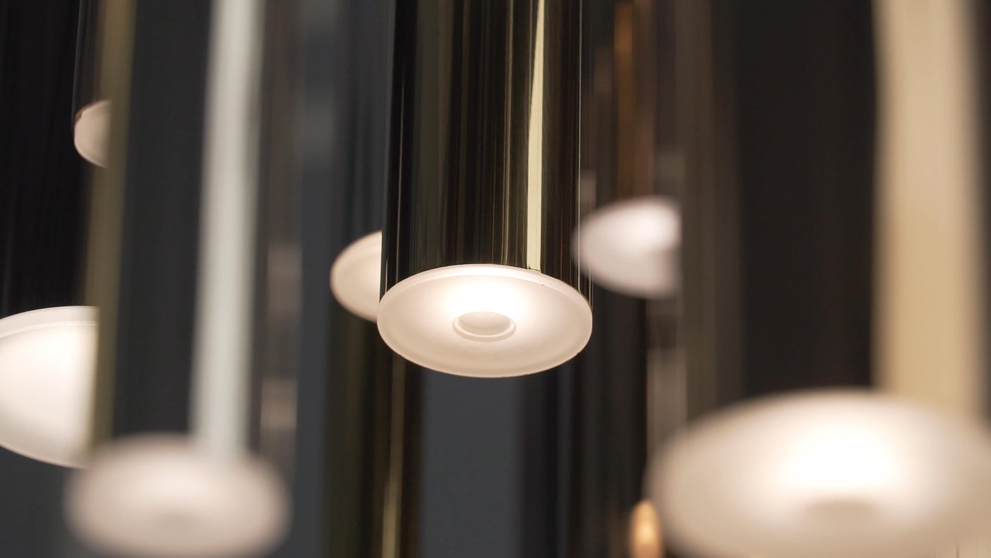 Flute 35 Light 36" Wide Multi Light LED Pendant