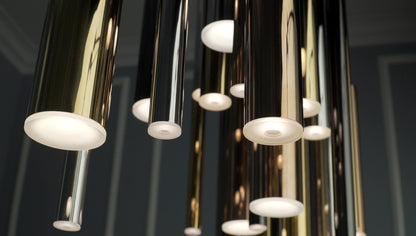 Flute 35 Light 36" Wide Multi Light LED Pendant