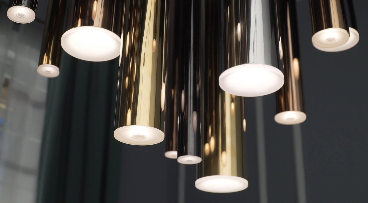 Flute 35 Light 36" Wide Multi Light LED Pendant