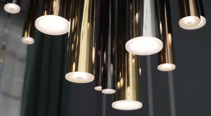 Flute 35 Light 36" Wide Multi Light LED Pendant