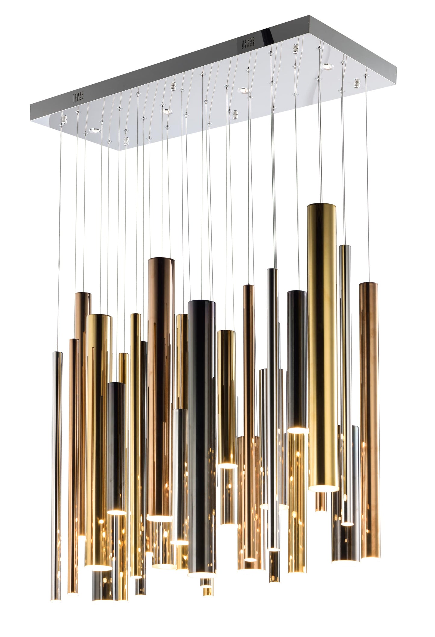 Flute 35 Light 36" Wide Multi Light LED Pendant