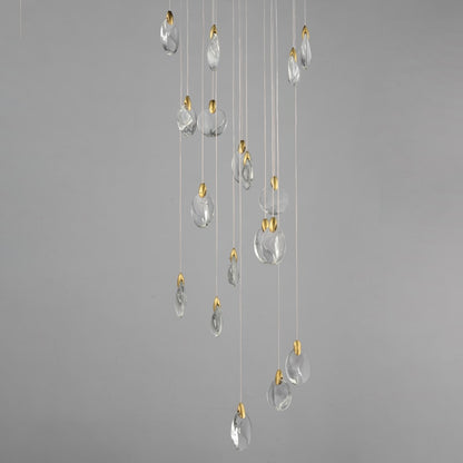 ET2 Pebble 22 Light 22" Wide LED Suspension Multi Light Pendant