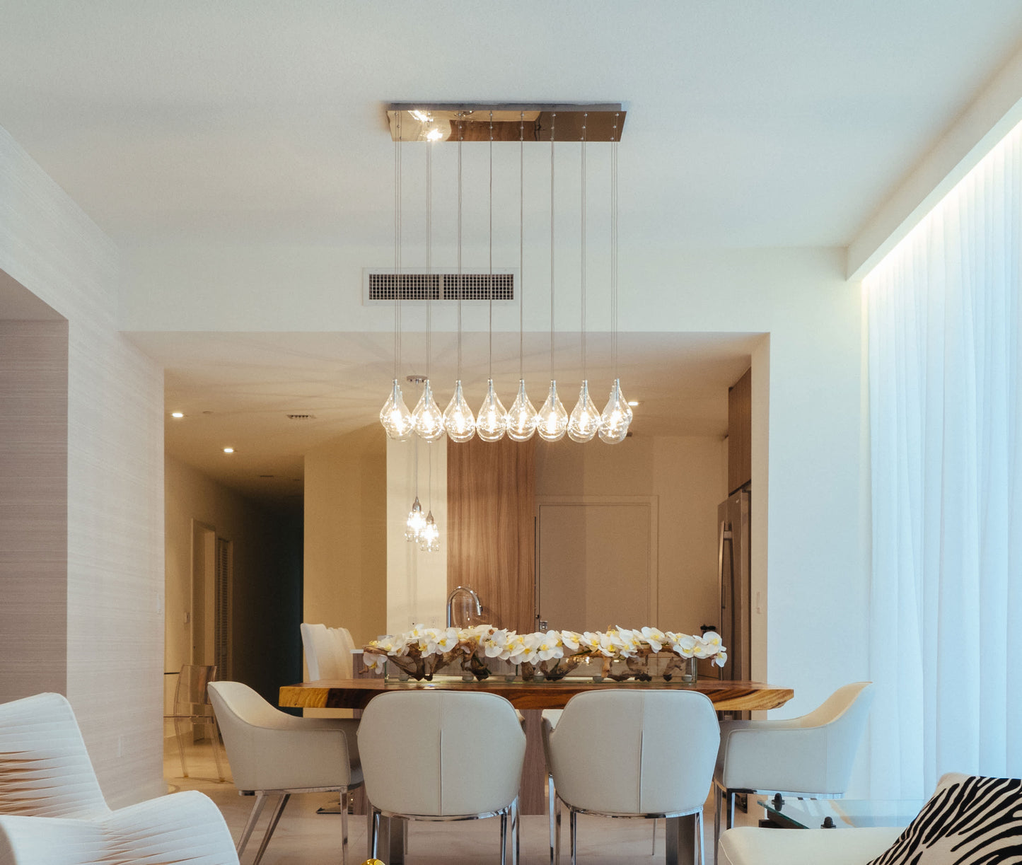 Larmes 52" Wide 24 Light Linear LED Multi Pendant