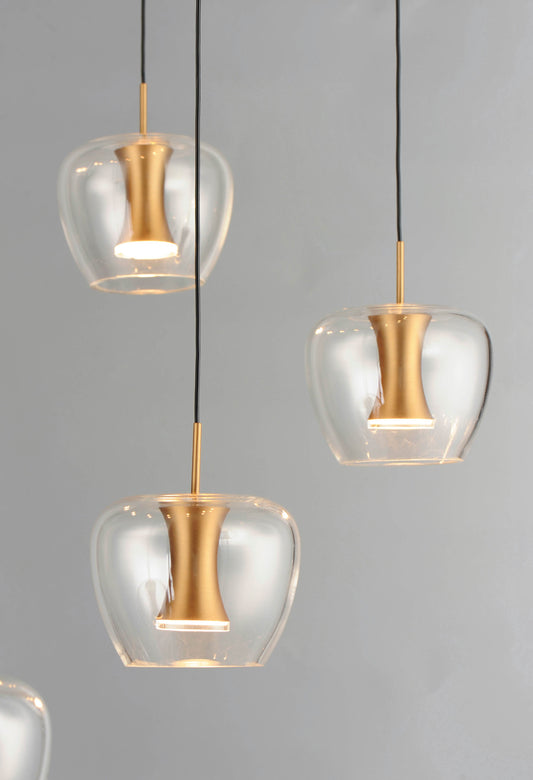 Newton 25 Light 28" Wide LED Multi Light Pendant