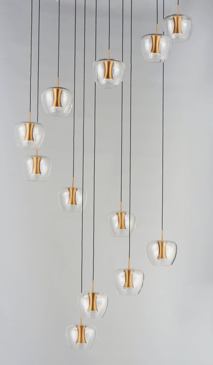 Newton 25 Light 28" Wide LED Multi Light Pendant