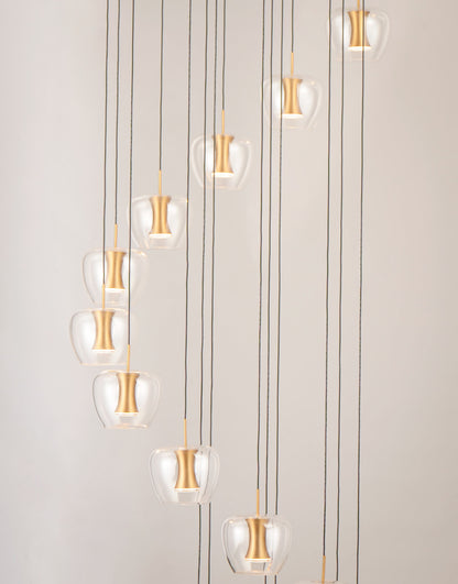 Newton 25 Light 28" Wide LED Multi Light Pendant