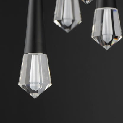 Pierce 25" Wide LED Crystal Multi Light Pendant
