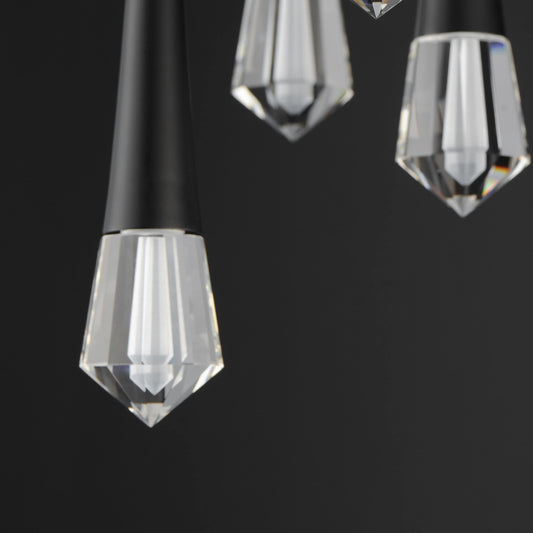 Pierce 25" Wide LED Crystal Multi Light Pendant