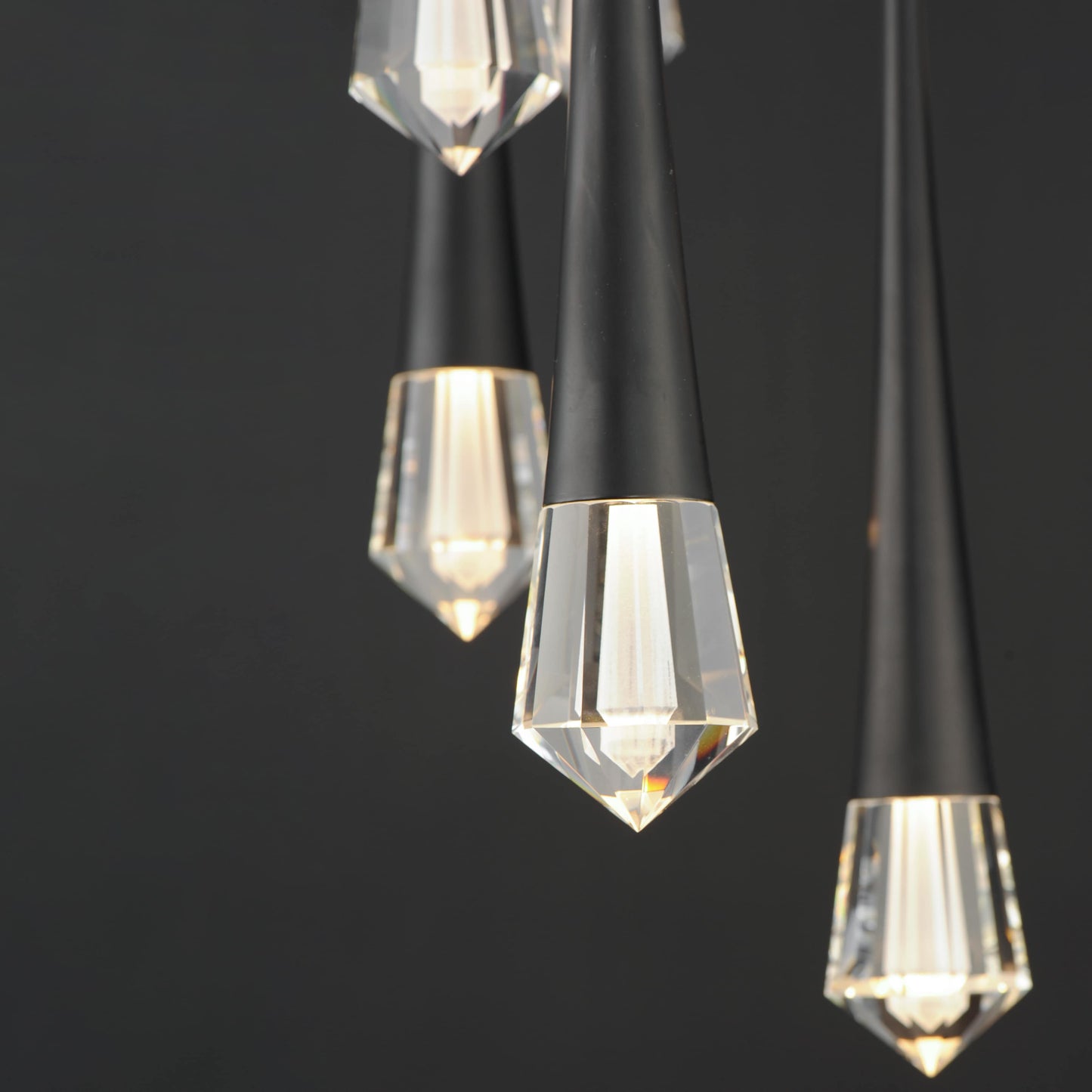 Pierce 25" Wide LED Crystal Multi Light Pendant