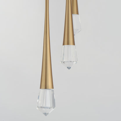 Pierce 25" Wide LED Crystal Multi Light Pendant