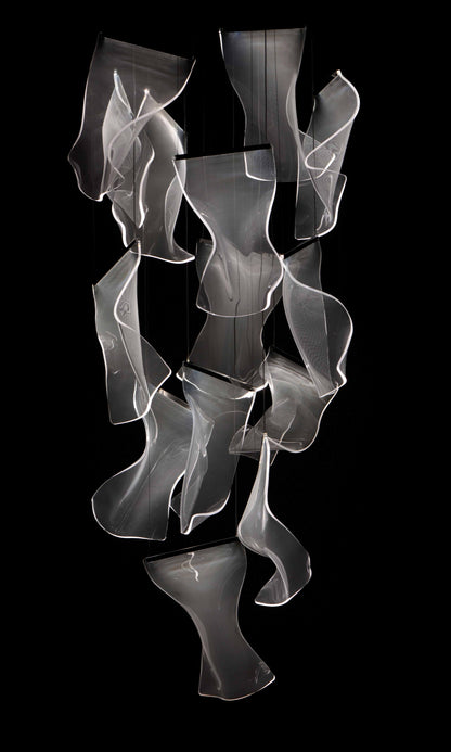 Rinkle 28" Wide LED Multi Light Abstract Pendant
