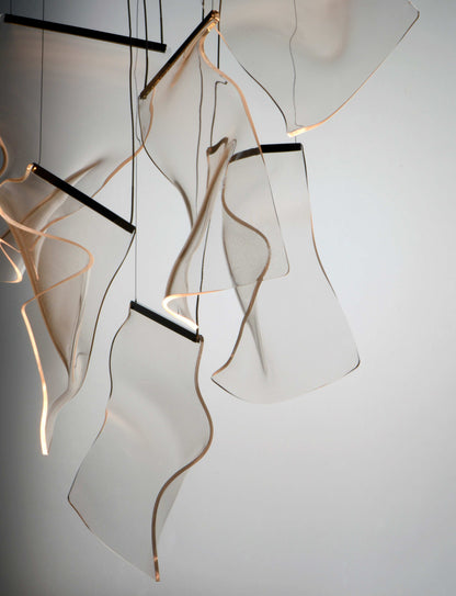 Rinkle 28" Wide LED Multi Light Abstract Pendant