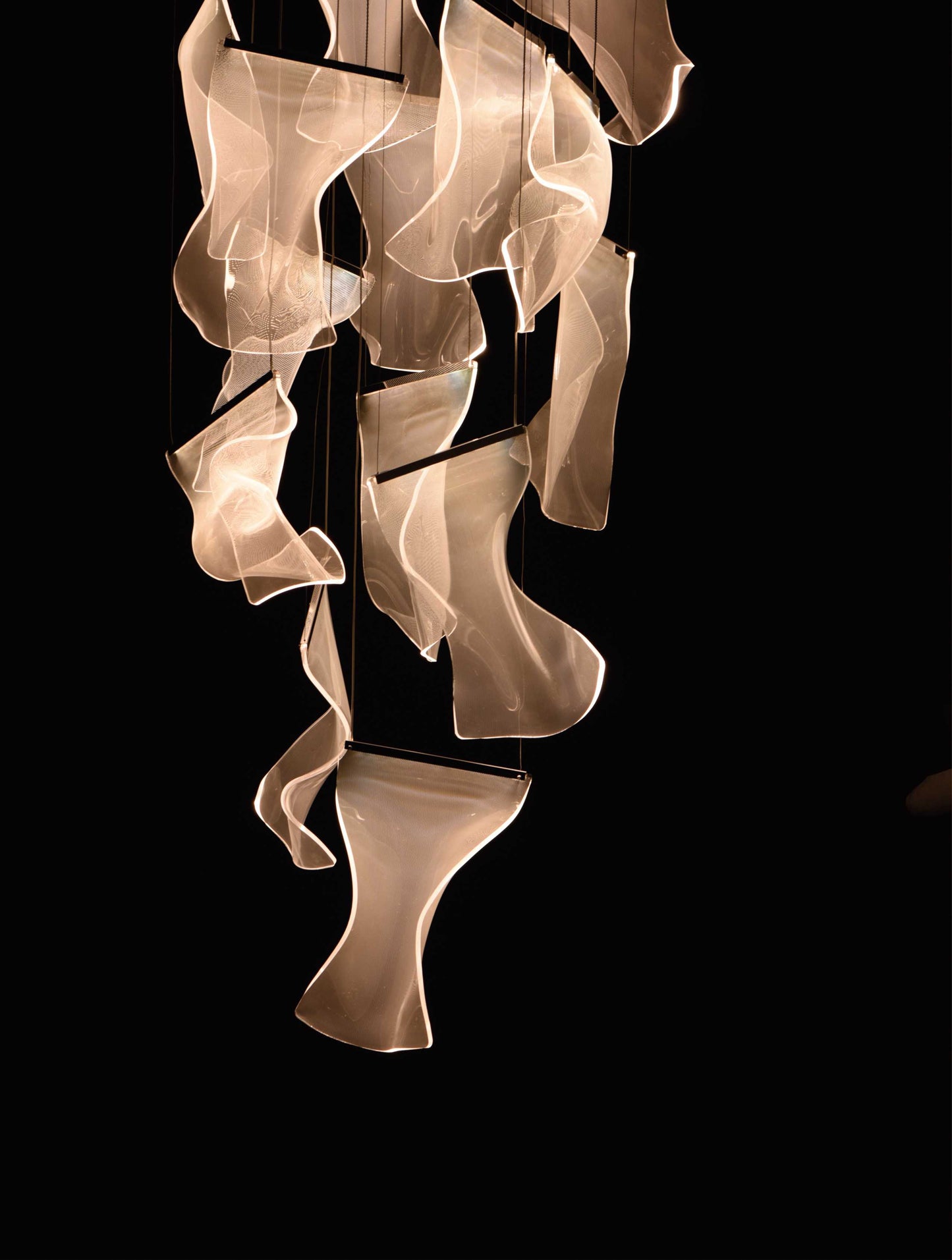 Rinkle 28" Wide LED Multi Light Abstract Pendant