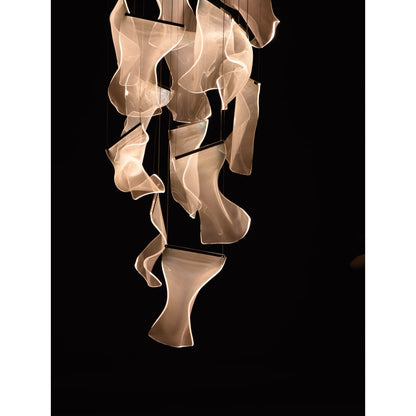 ET2 Rinkle 28" Wide LED Multi Light Abstract Pendant