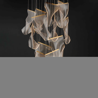 Rinkle 28" Wide LED Multi Light Abstract Pendant
