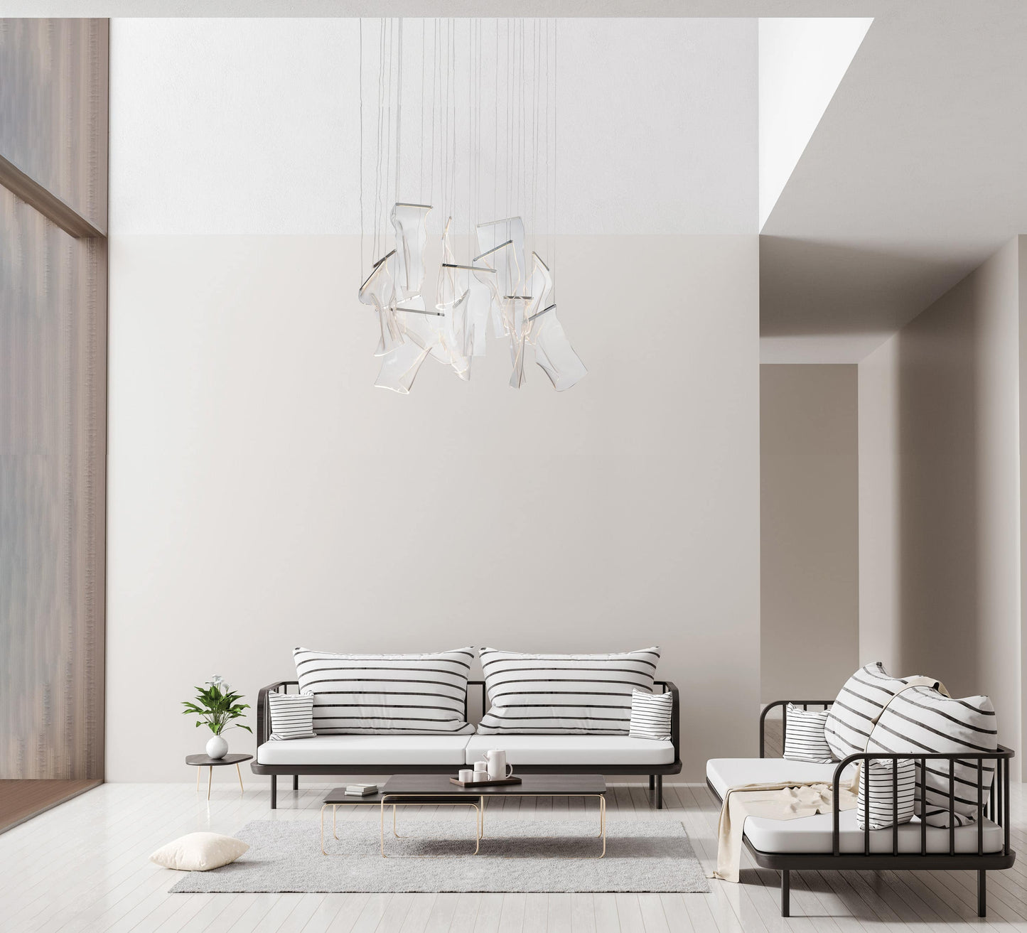 Rinkle 28" Wide LED Multi Light Abstract Pendant