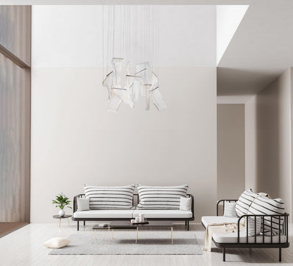 Rinkle 28" Wide LED Multi Light Abstract Pendant