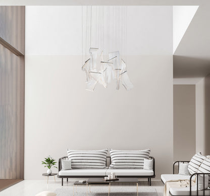 Rinkle 28" Wide LED Multi Light Abstract Pendant