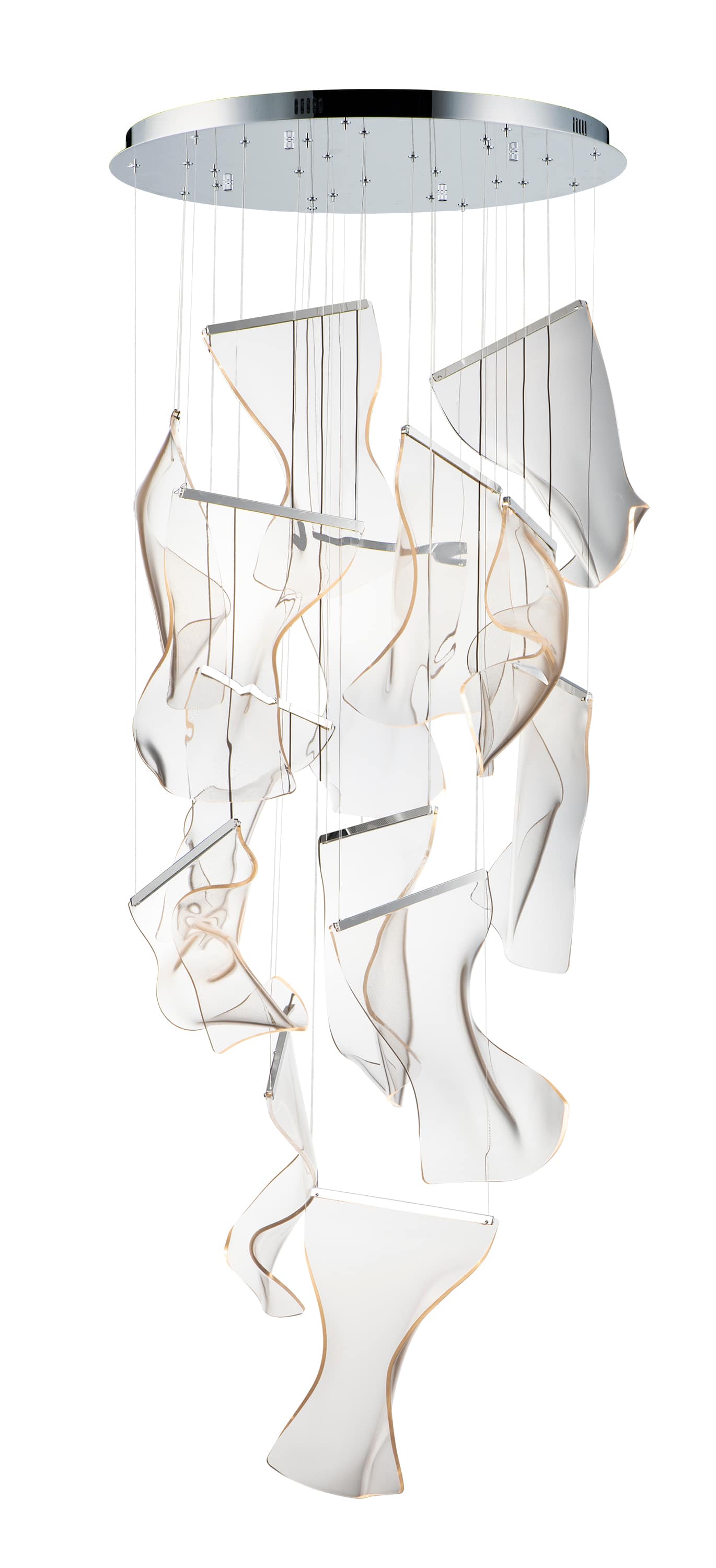 Rinkle 28" Wide LED Multi Light Abstract Pendant