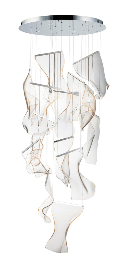 Rinkle 28" Wide LED Multi Light Abstract Pendant